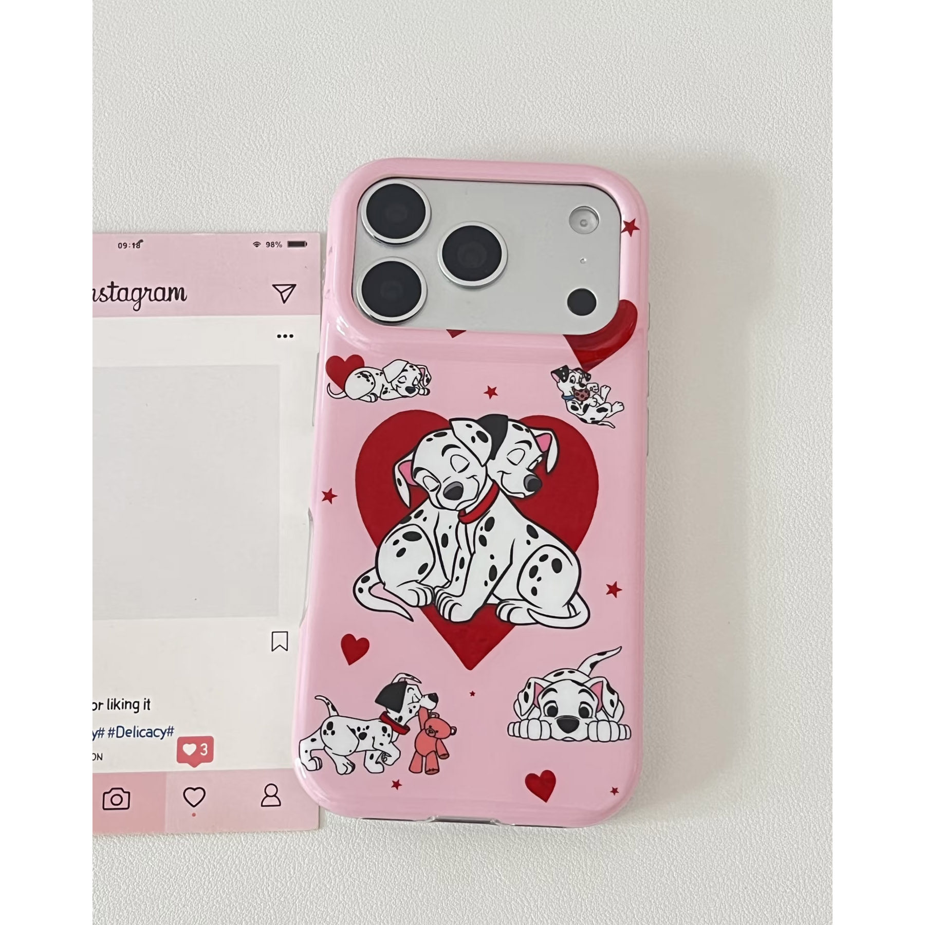 韩系ins粉底红色爱心狗狗适用苹果18promax手机壳iphone17pro新款16可爱15高级感17少女心18全包防摔保护套软