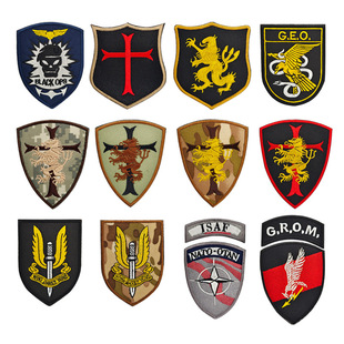 海豹突击6队 黑色行动北约 刺绣魔术贴徽章 英国空勤团十字军臂章