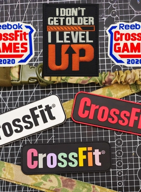 CrossFit高强度混合体能训练魔术贴章健身徽章户外个性包贴士气章