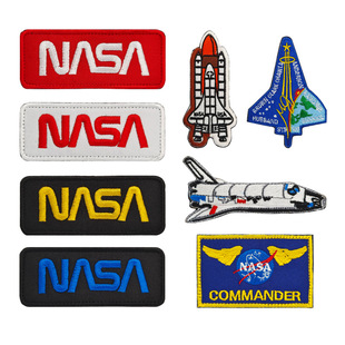 纪念徽章贴 美国NASA太空探险刺绣魔术贴章阿波罗战术臂章军迷个性