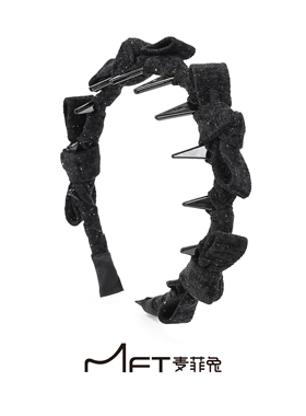 暮色星蝶发箍新款简约领结高颅顶锯齿头箍秋冬甜美百搭发饰