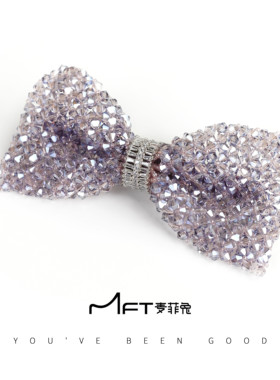 兰壹壹2024新款气质水晶紫色伊人公主弹簧夹一字夹侧边夹发夹发饰