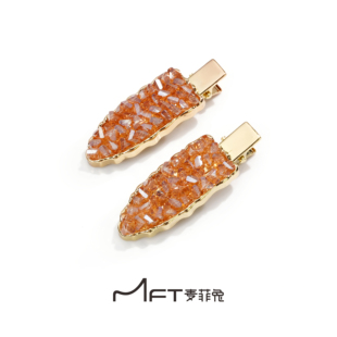 兰壹壹夏日甜颜鸭嘴夹韩版满钻水滴形刘海小发夹甜酷千禧辣妹发饰