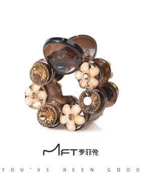 兰壹壹小雏菊抓夹韩版花环马尾夹春夏新款气质优雅半扎发小抓夹