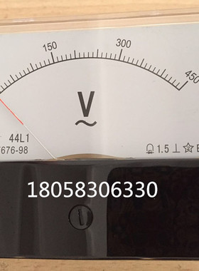锦赛电气 电流电压表指针式电表44L1 0-450V250V220V380V伏电流表
