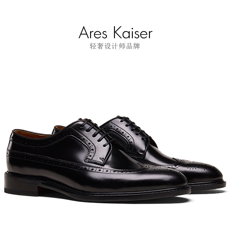 H52601大圆头德比鞋男商务正装男
