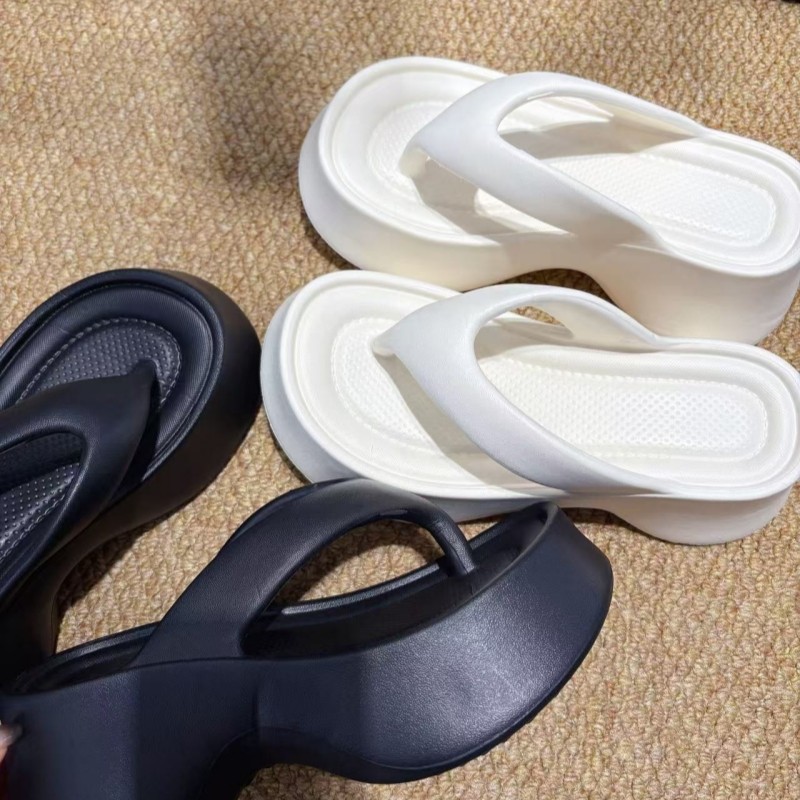 吴林萌主「7cm坡跟」hellokitty女夏外穿拖鞋沙滩海边厚底人字拖,女鞋,人字拖,淘宝优惠券,粉丝福利购,淘宝优惠卷