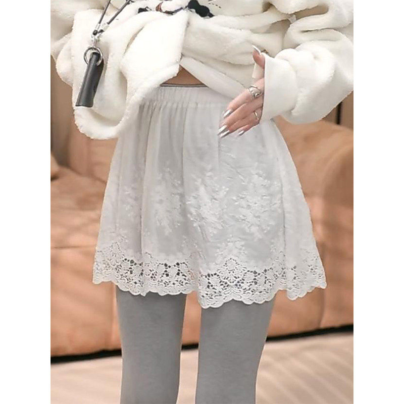 大码胖mm防走光卫衣叠穿半身裙女冬蕾丝花边打底短裙时尚百搭屁帘,女装/女士精品,大码半身裙,淘宝优惠券,粉丝福利购,淘宝优惠卷