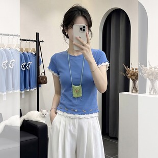 大码胖mm2026超火减龄上衣夏季巨好看设计感显瘦很仙的短袖t恤女