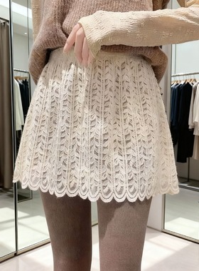 大码叠穿神器下摆遮小屁帘内搭蕾丝半身裙女秋冬胖mm气质遮臀裙罩