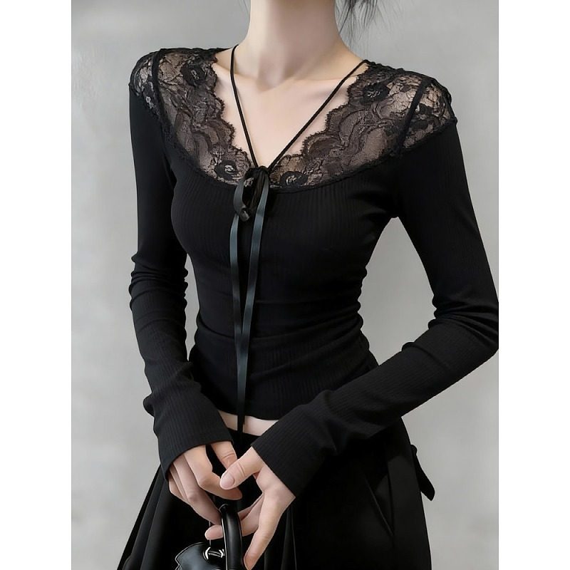 大码胖mm法式复古蕾丝长袖T恤女秋冬季甜辣妹显瘦气质打底衫上衣,女装/女士精品,大码内搭,淘宝优惠券,粉丝福利购,淘宝优惠卷