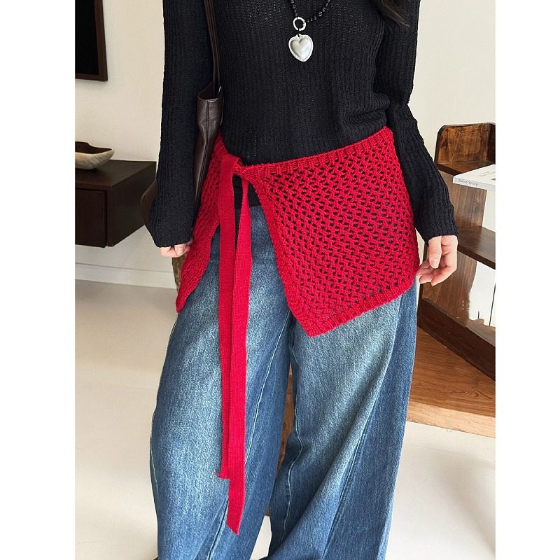 大码胖mm红色镂空针织方巾腰带女复古遮臀时尚半身裙屁帘腰间配饰,女装/女士精品,大码半身裙,淘宝优惠券,粉丝福利购,淘宝优惠卷