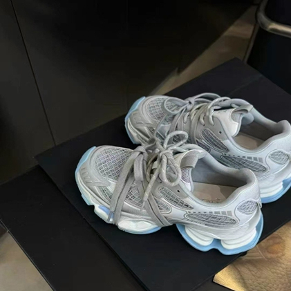 2025春季新款银色网面老爹鞋