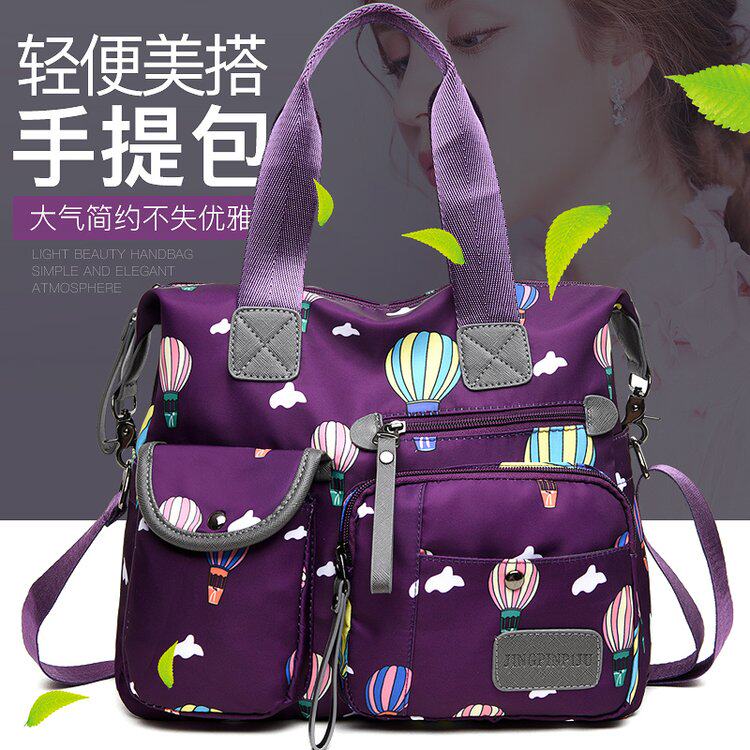 牛津尼龙布单肩斜挎包女士包2018新款时尚手提包包大容量妈妈包潮
