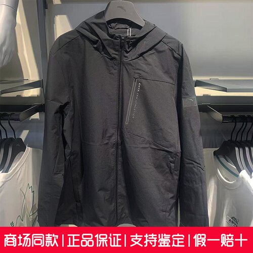 安踏梭织运动外套男2025秋款防风保暖舒适通勤夹克上衣152537605N