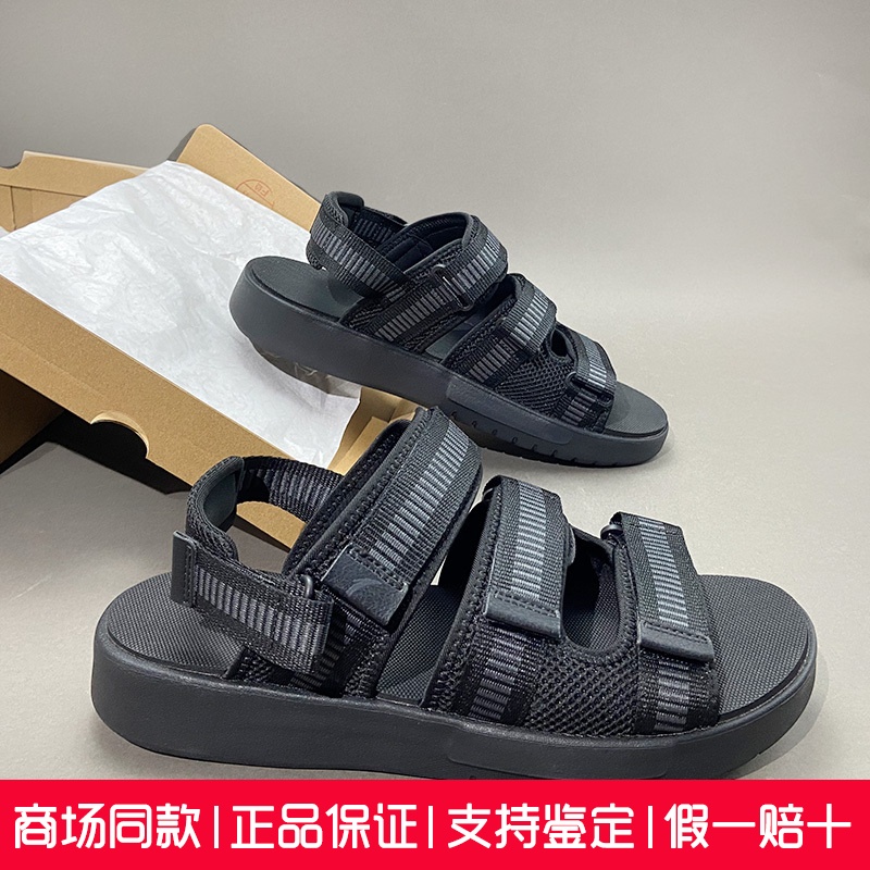 安踏经典潮流凉鞋男春季新款透气舒适魔术贴运动凉鞋子112538508