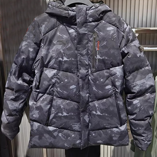 安踏六度芯冰甲羽绒服男短款2连帽2025冬新款保暖外套152547943N