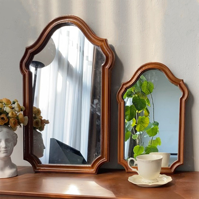 闻森实木ins壁挂复古摆件装饰镜