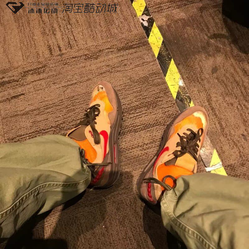 现货nike/耐克男女air max 1 死亡之吻茶叶陈冠希跑鞋 dd1870-200
