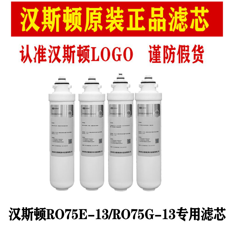 汉斯顿净水器滤芯 家用直饮机自来过滤HSD-RO75E-13一体式滤芯