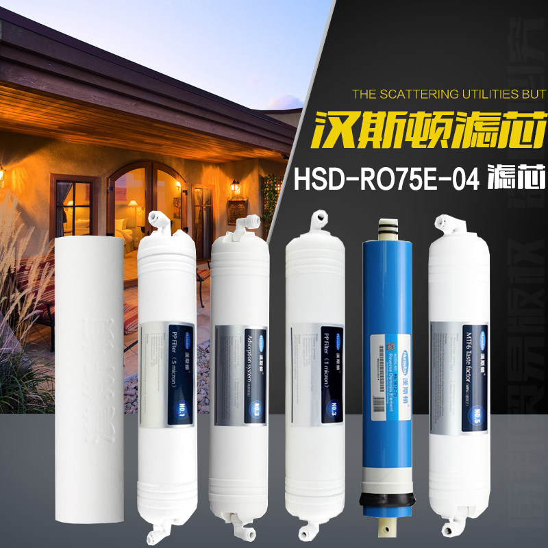 汉斯顿净水器滤芯家用纯水机HSD-RO75G-04五级滤芯一体式原装正品