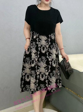 中年妈妈高贵连衣裙夏季洋气