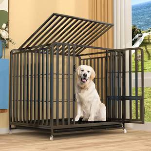 大型犬中型犬狗笼带厕所分离 狗笼子 家用室内外金毛拉布拉多笼子