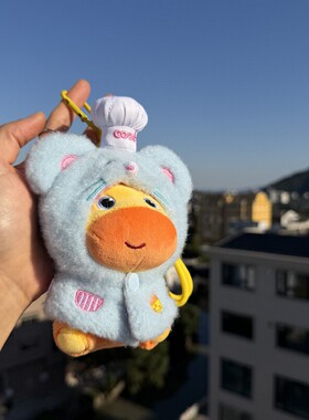 正版可爱水豚噜噜毛绒钥匙扣