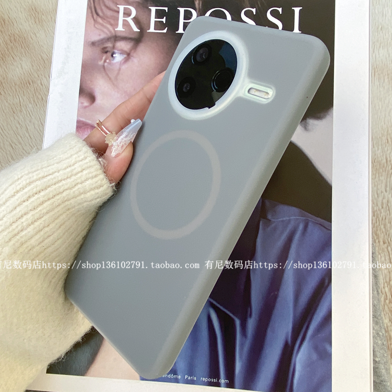YOONIA适用红米K80磁吸果冻k80pro液态硅胶手机壳保护套简约纯色耐脏防摔滑冷淡风
