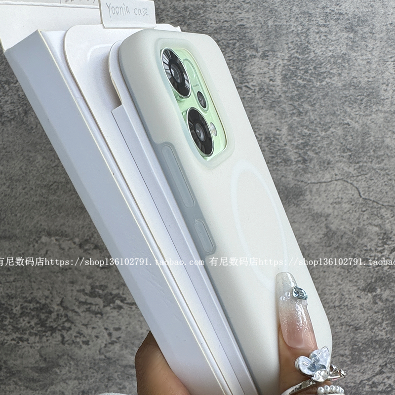 适用reno14磁吸reno14pro手机壳液态硅胶果冻OPPO保护套摄像头大孔耐脏简约后壳时尚
