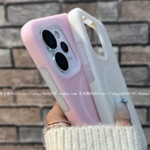 适用reno15磁吸reno15pro手机壳reno14液态硅胶reno13果冻OPPO保护套pro无线充findx9软糯findx8s时尚1+ace6t