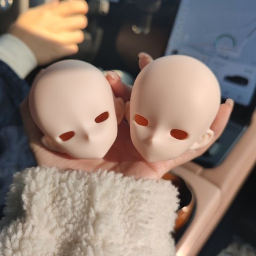 二次元娃头四分三分通用小次小元迷迷瞪瞪搪胶头bjd娃娃练妆裸头