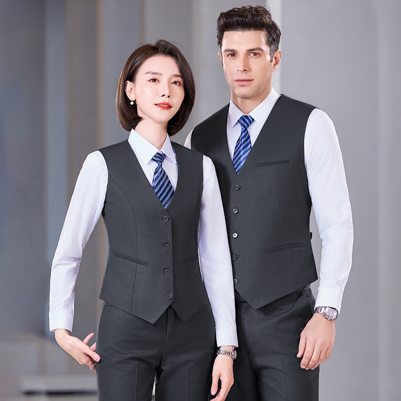 奔驰4S店深灰色西装工作服套装