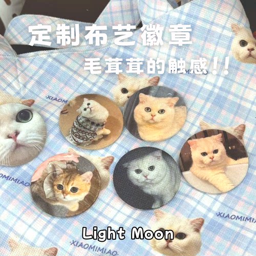 来图定制猫狗毛茸茸吧唧冰箱贴