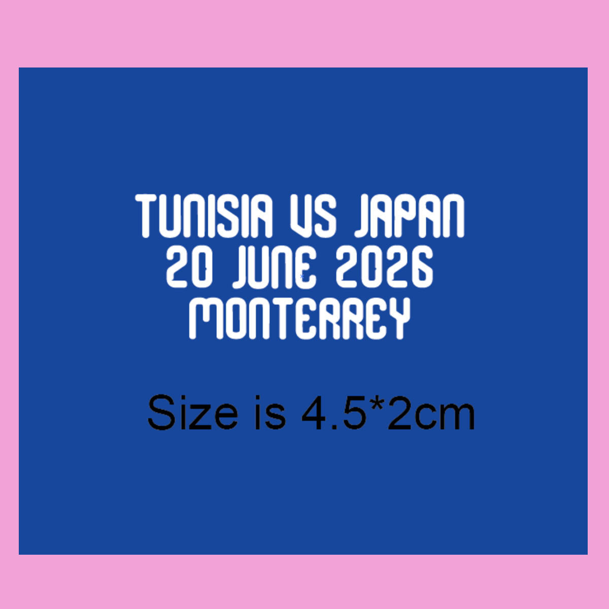 2026日本对阵突尼斯对赛世界杯日本对阵小字足球热转印烫画