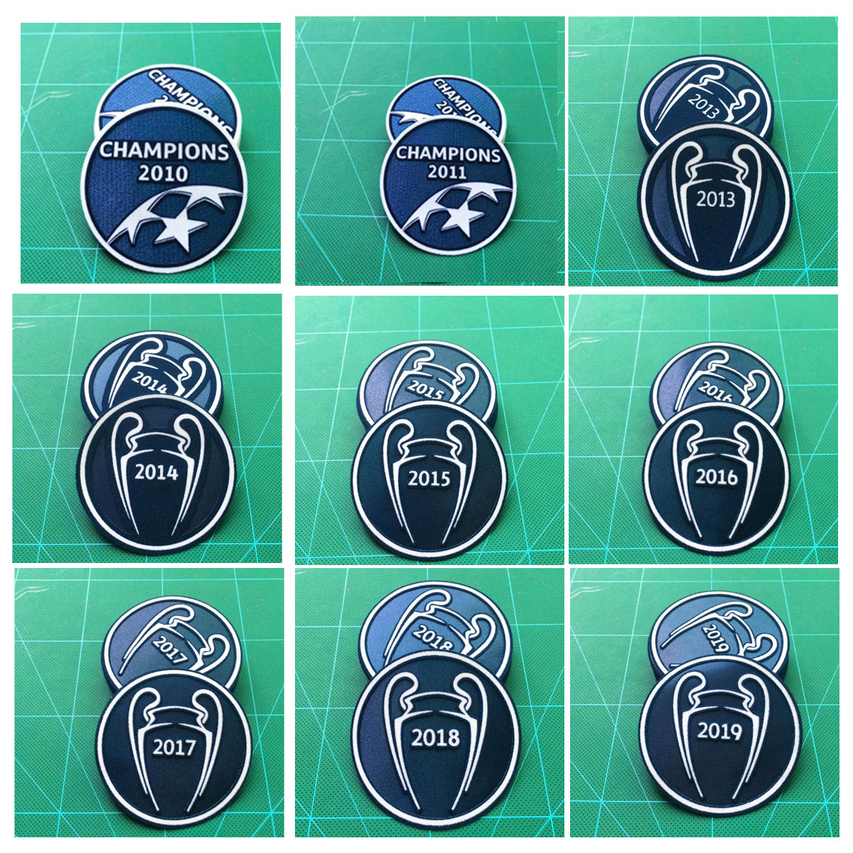 欧冠卫冕臂章皇马巴萨历届2010-2018欧冠夺冠手臂徽章