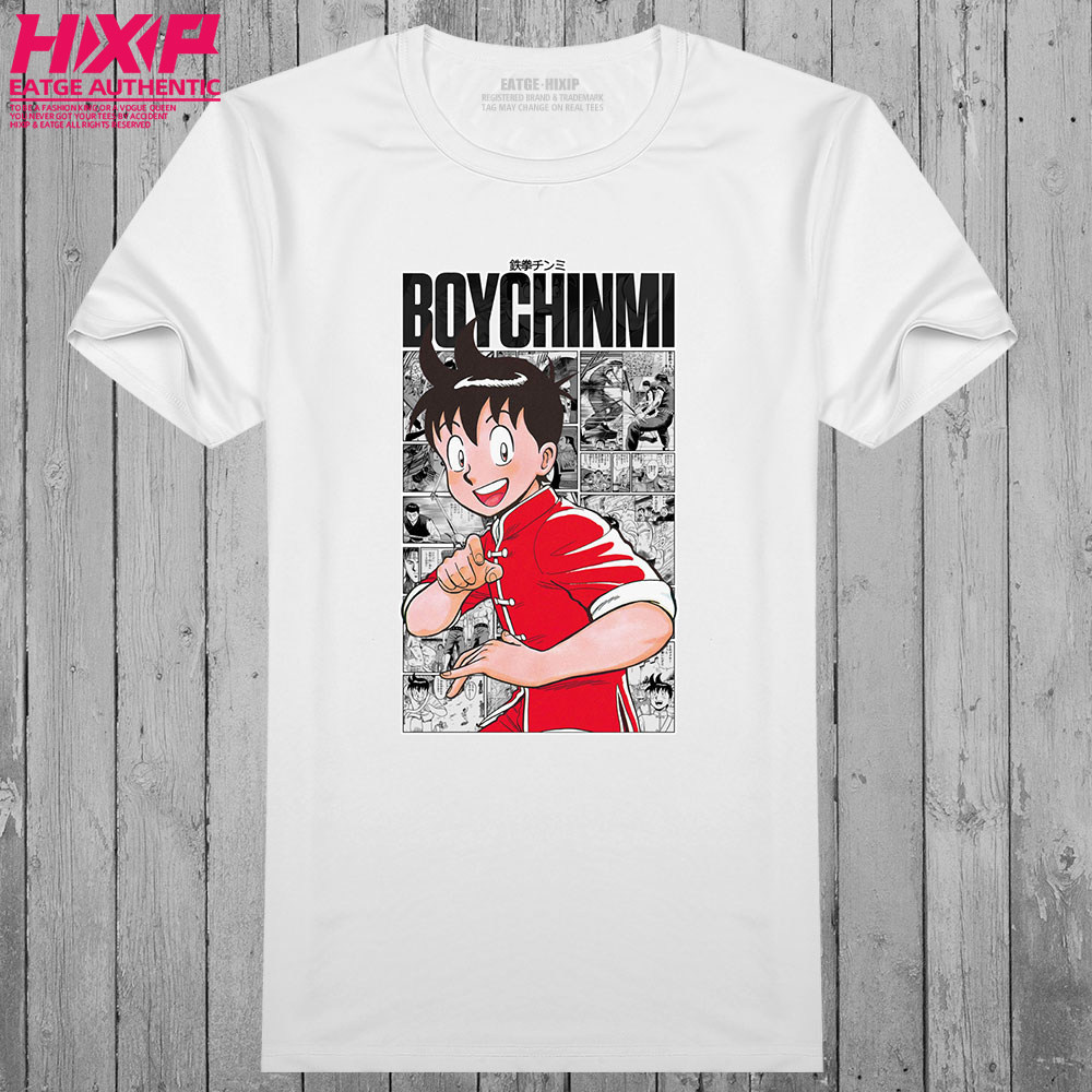 功夫小子t恤少年金米80后怀旧动漫文化衫纯棉漫画风设计印花体恤