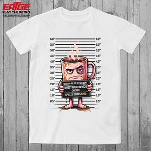 老友马克杯入狱照纪念Mugshot不要打架打输住院打赢坐牢EATGE体恤
