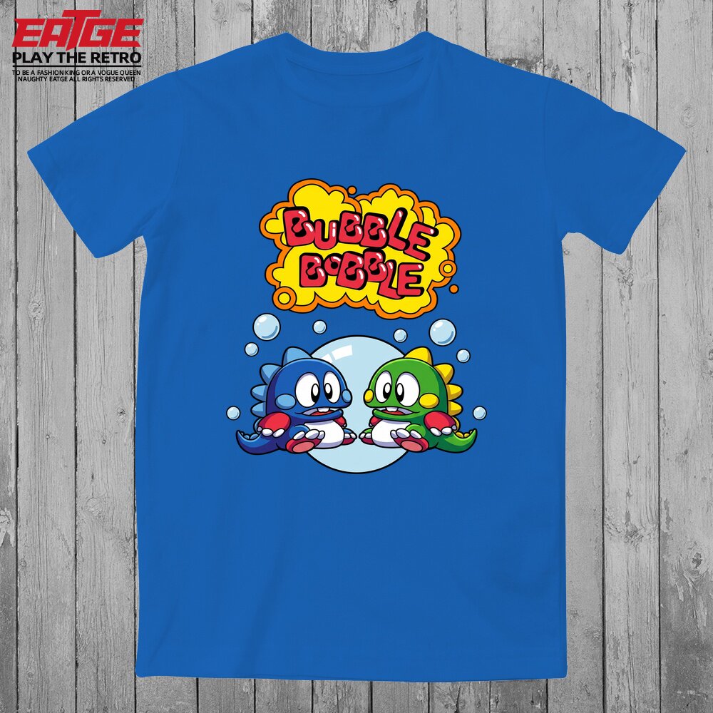 泡泡龙T恤Bubble Bobble巴波龙NES红白机FC游戏纯棉潮牌电竞体恤