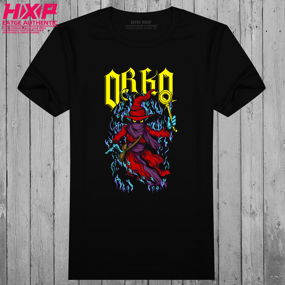 红色魔法师orko奥克t恤宇宙的巨人希曼文化衫motu纯棉黑色酷体恤