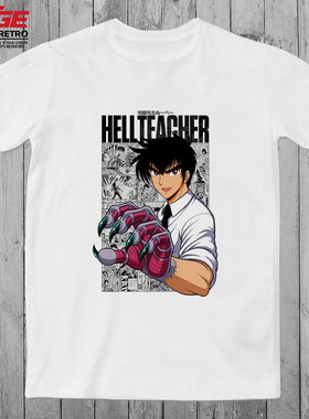 地狱老师T恤灵异教师神眉复古动漫Hell Teacher原创潮牌纯棉体恤