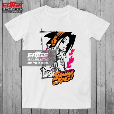 通灵王麻仓叶阿弥陀丸T恤Shaman King二次元同人二创纯棉潮牌体恤