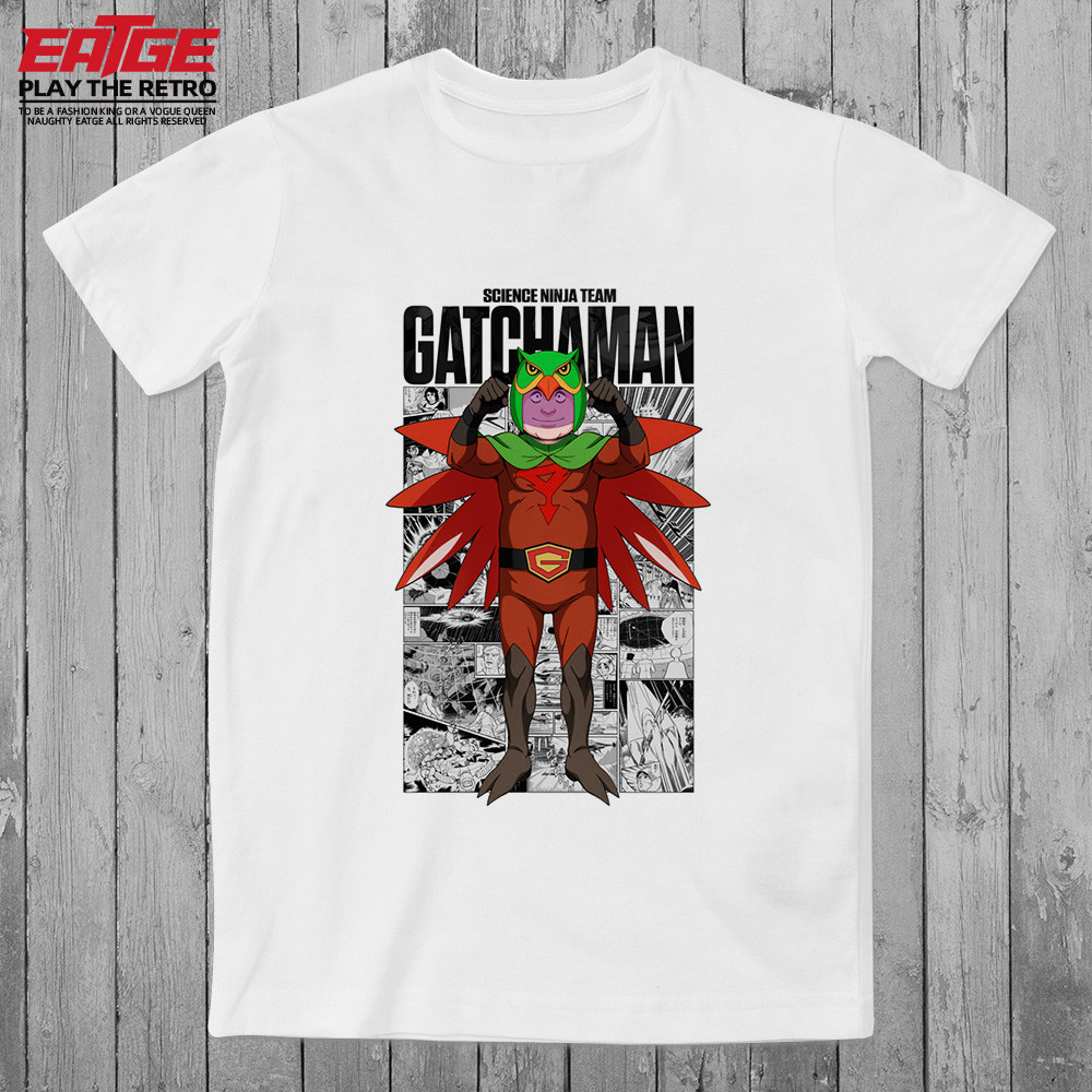科学忍者队猫头鹰五号阿龙T恤小飞侠Gatchaman太空神勇飞鹰侠体恤