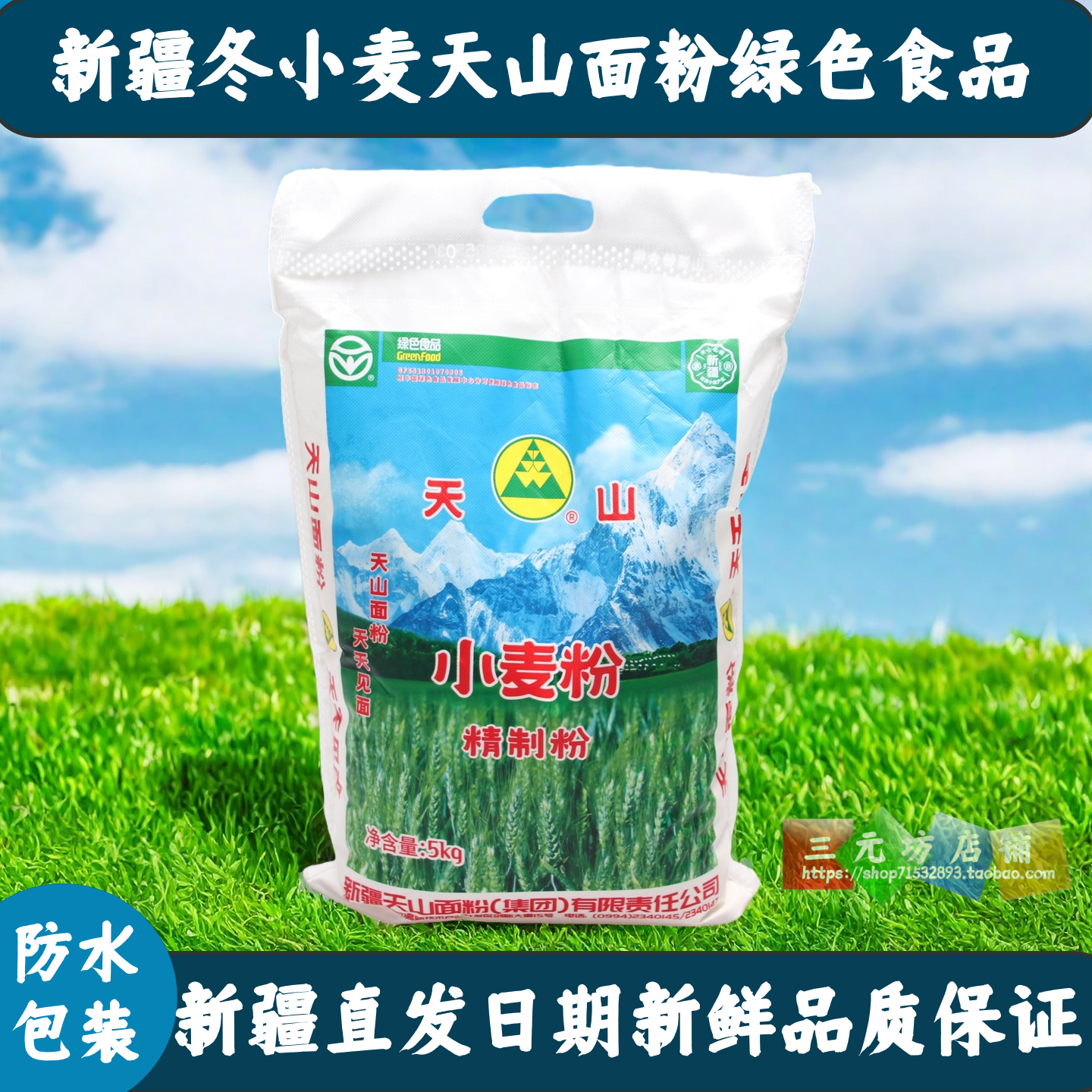新疆天山面粉冬小麦面粉家用10斤馒头包子面条饺子拌面粉小麦粉