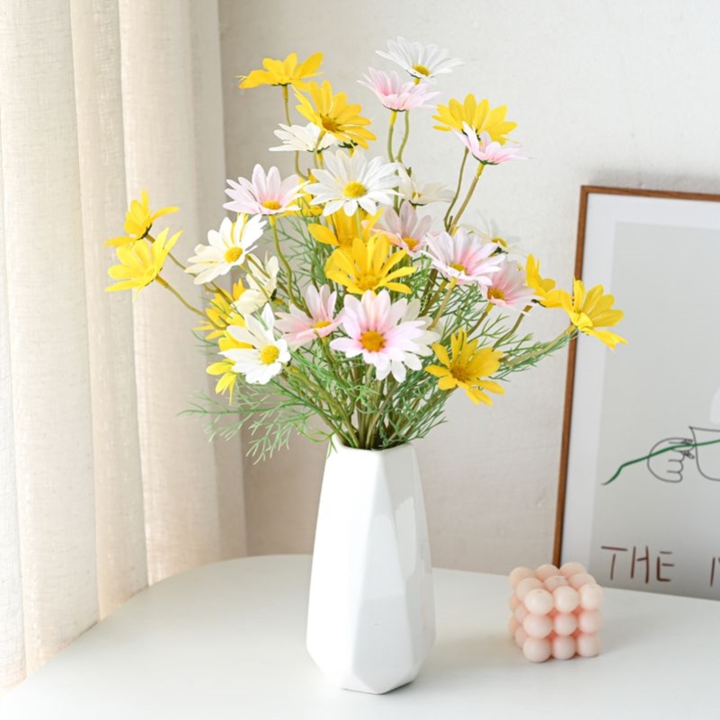 拍照道具小雏菊花艺摆件餐桌假花仿真花摆设仿生花防真室内装饰花