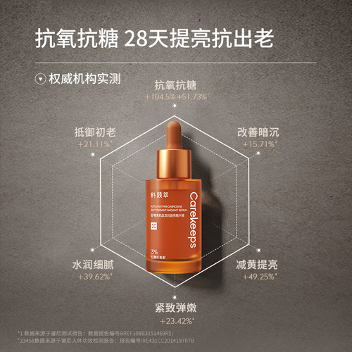 科颜萃双抗精华液提亮抗初老虾青素减去黄抗氧化