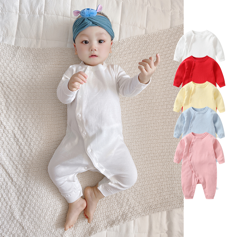 100%纯棉！无骨婴儿连体哈衣爬服