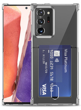 佩者三星S20ULTRA透明插卡手机壳NOTE10+PLUS9卡套一体S21PRO20FE