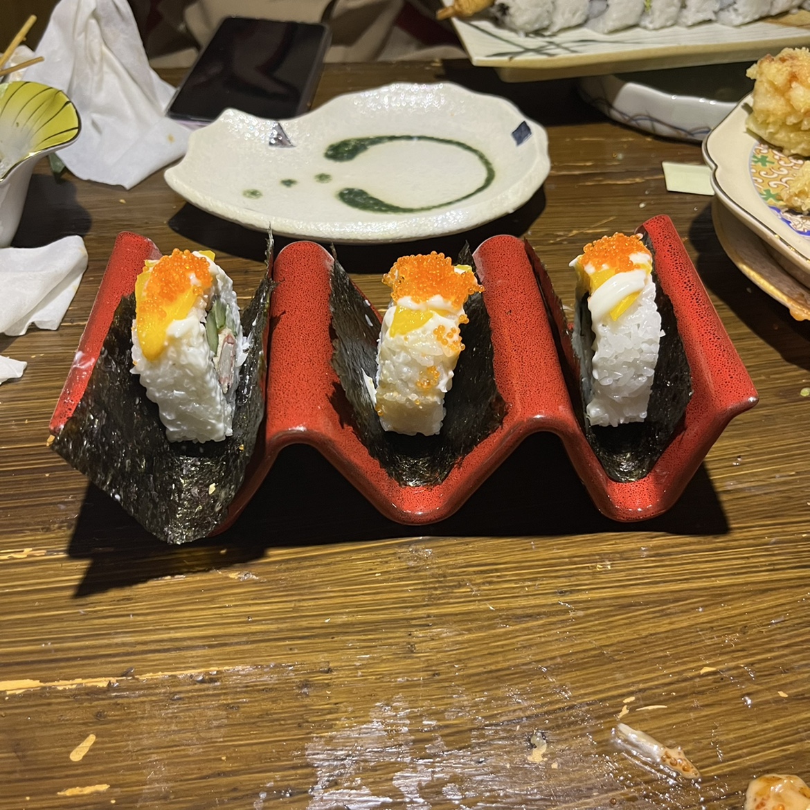 日本怀石会席板前料理陶瓷W形海胆寿司架烧鸟烤串碟omakase餐具盘