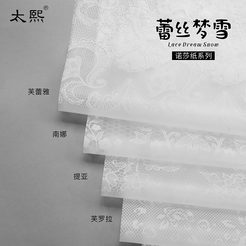 诺莎纸加厚防水蕾丝哑光膜鲜花包装纸花束花店手工DIY花束包花纸